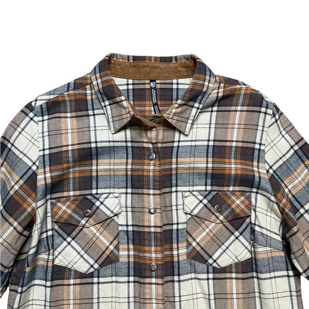 KUHL Tess Flannel Brown Plaid Size Small - Picture 4 of 8